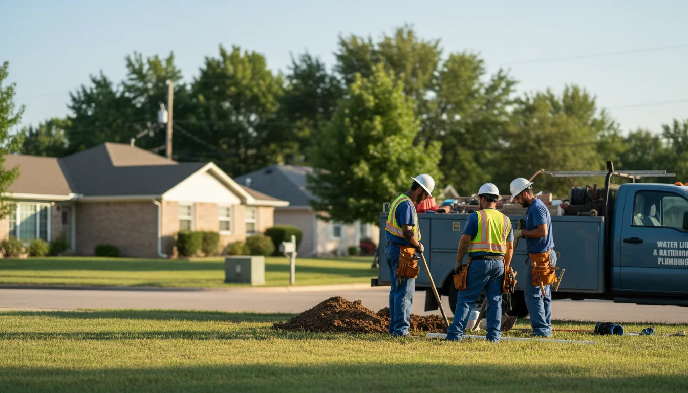 Residential water line and bathroom plumbing service in Shelby, IA